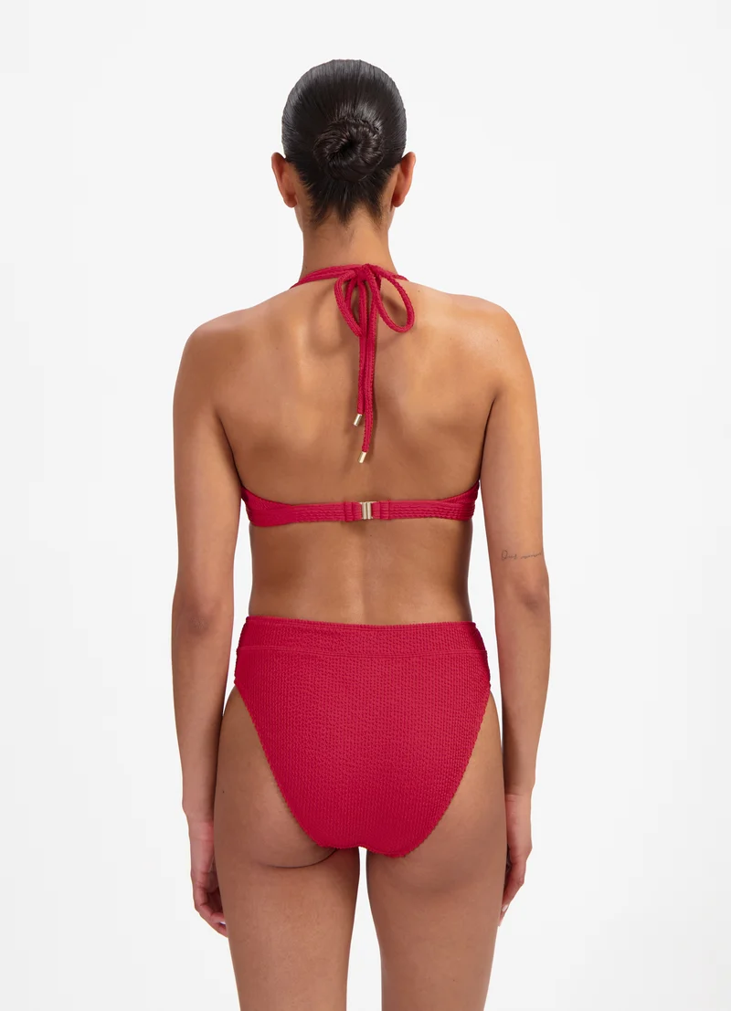 Lipstick Red high waist bikinibroekje