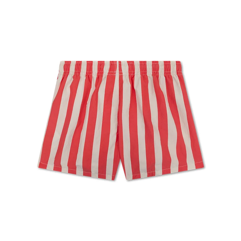 Swim Shorts - Beige/Red - Lobster Stripe - Adult