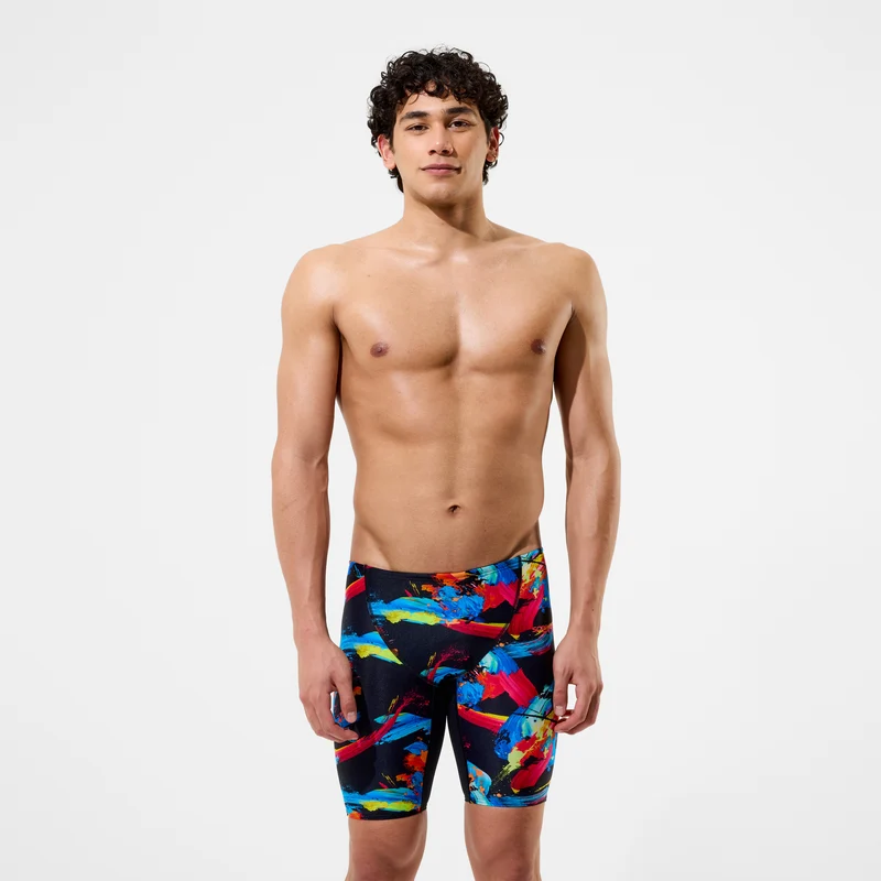 Boys Fastskin Endurance+ Max Printed High Waist Jammer Black/Red