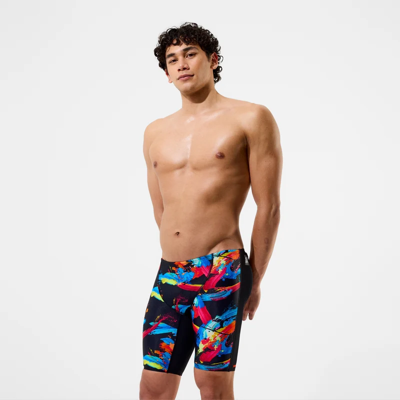 Boys Fastskin Endurance+ Max Printed High Waist Jammer Black/Red