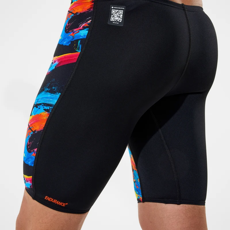 Boys Fastskin Endurance+ Max Printed High Waist Jammer Black/Red
