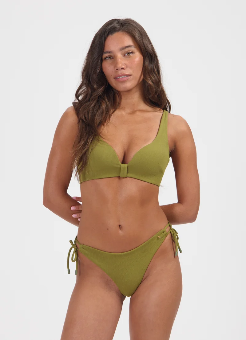 Deep Olive push-up bikinitop