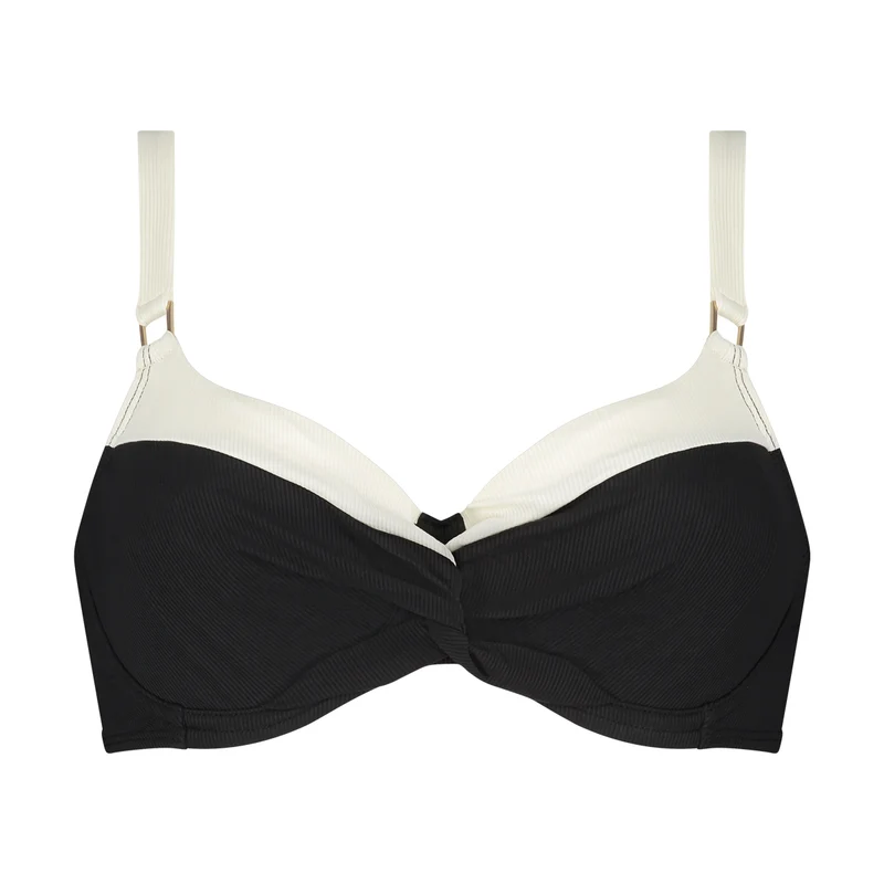 Vanilla and Black shaping bikinitop