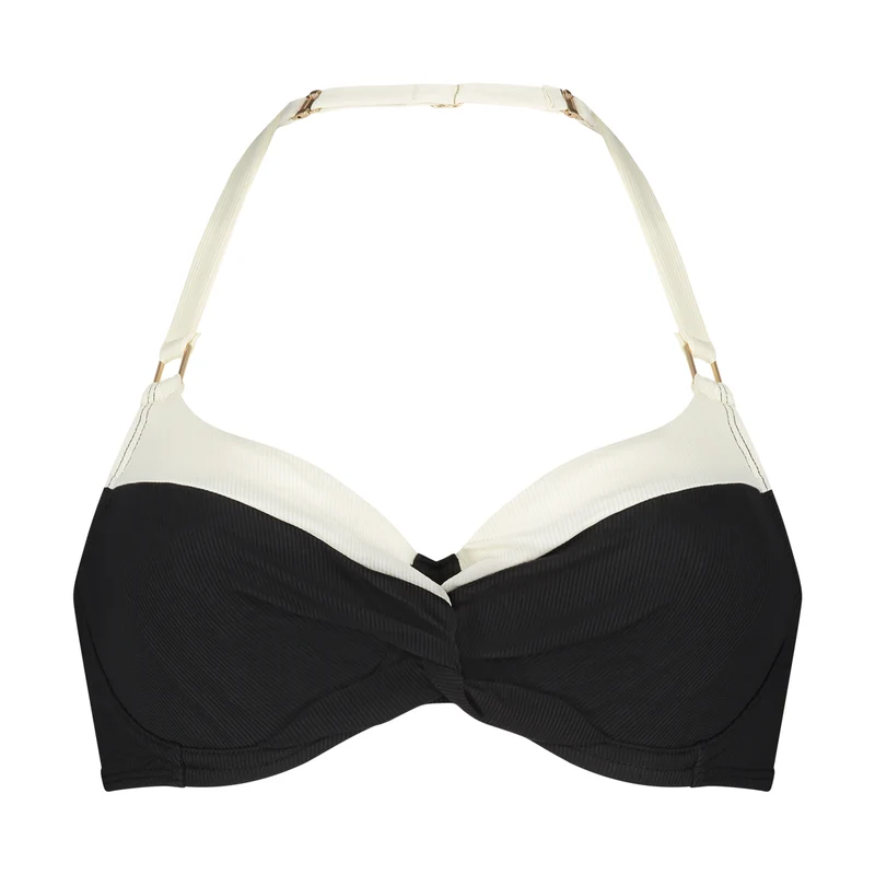 Vanilla and Black shaping bikinitop