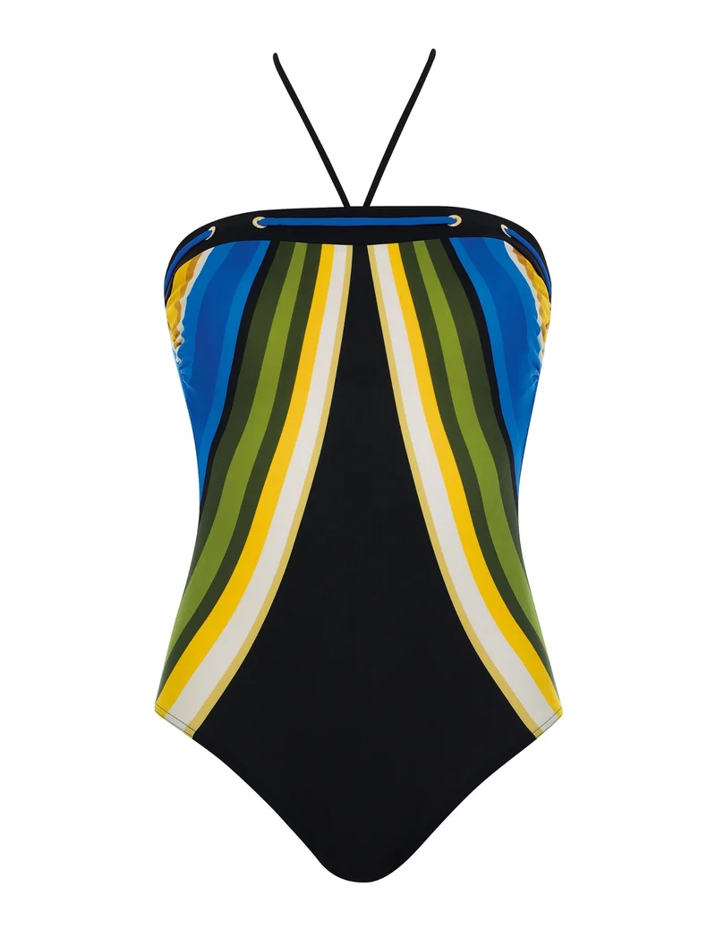 Bandeau Stripes Swimsuit