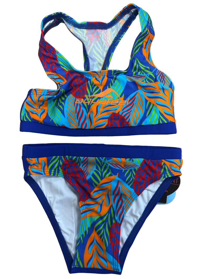 Aquafeel Mädchen Sport-Bikini Racerback Colour Leaves