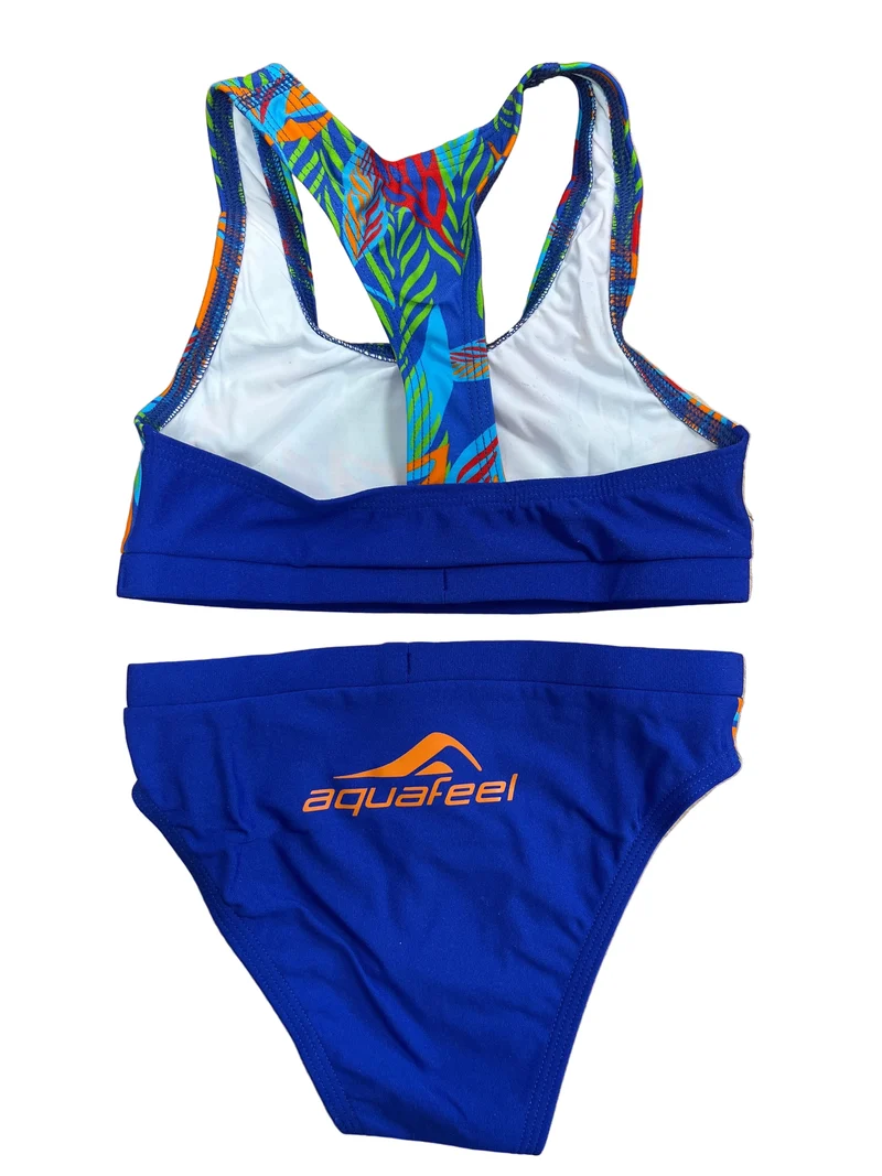 Aquafeel Mädchen Sport-Bikini Racerback Colour Leaves