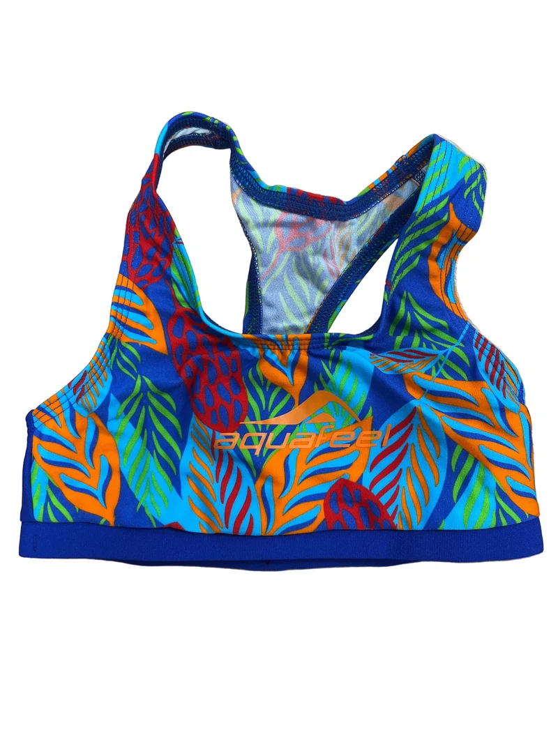 Aquafeel Mädchen Sport-Bikini Racerback Colour Leaves
