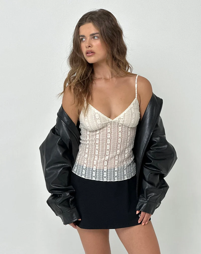 Marinda Cami Top aus Spitze Creme