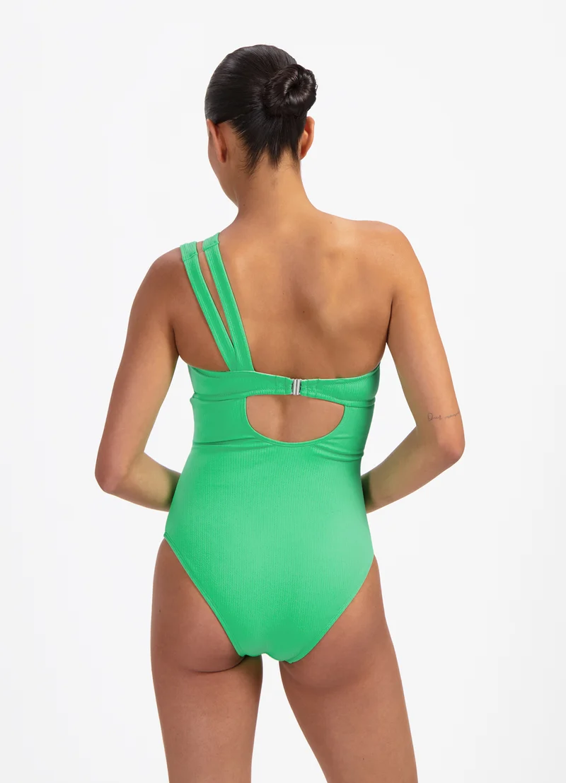 Spring Green one shoulder badpak