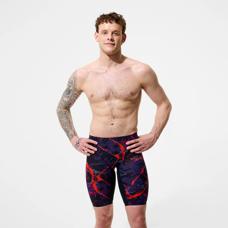 Men's Fastskin LZR Pure Valor 2.0 Printed High Waist Jammer Black/Red