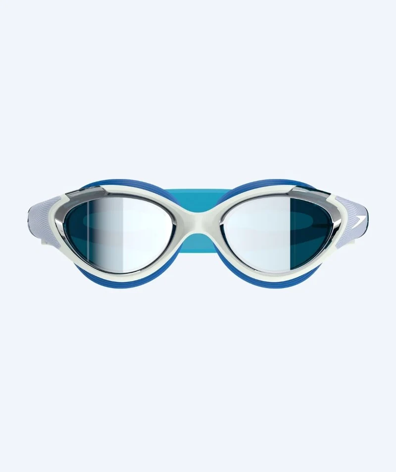 Speedo Schwimmbrille für Damen - Biofuse 2.0 Mirror - Dunkelblau/Hellblau