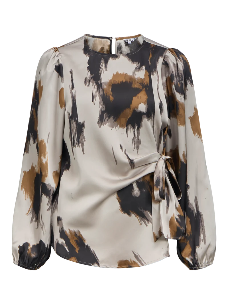 OBJCHILLI L/S RE O-NECK TOP