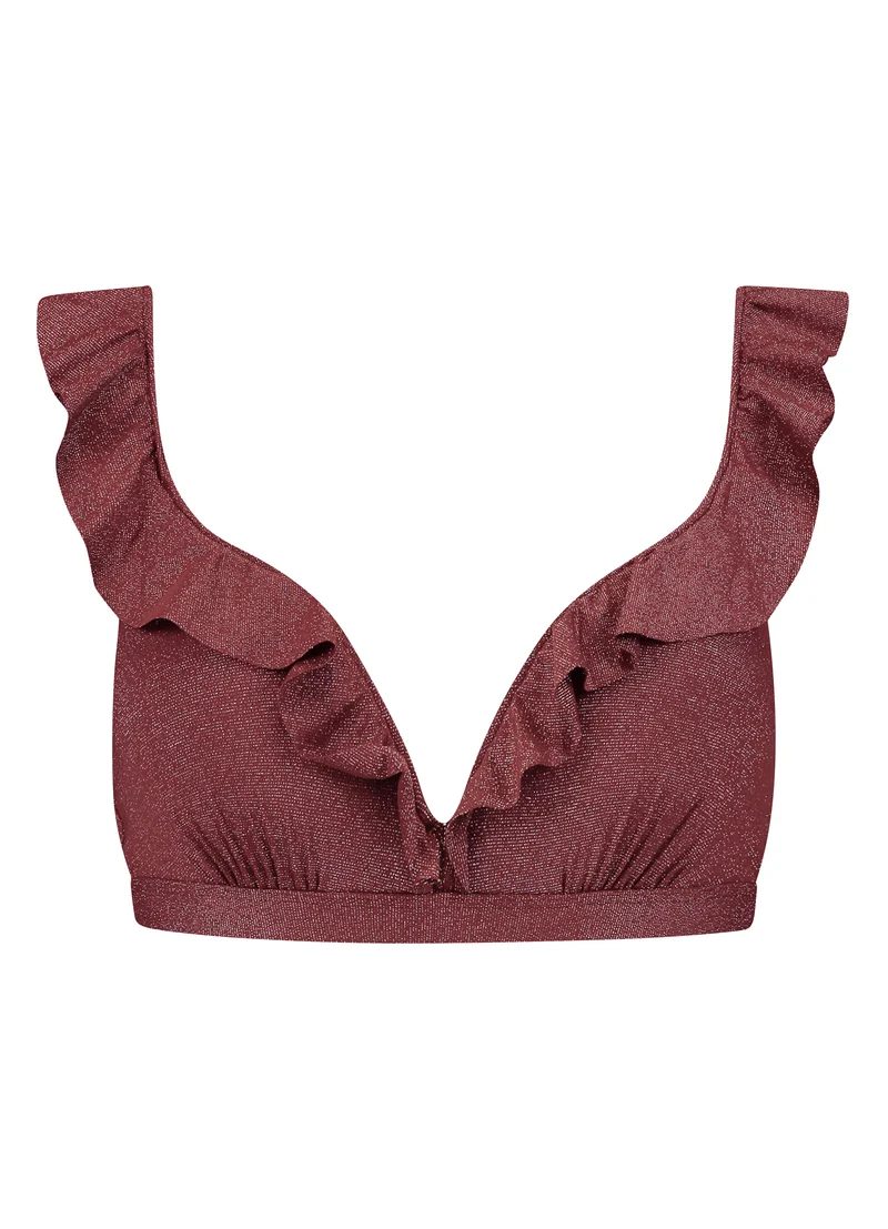 Raisin Glitter ruffle bikinitop