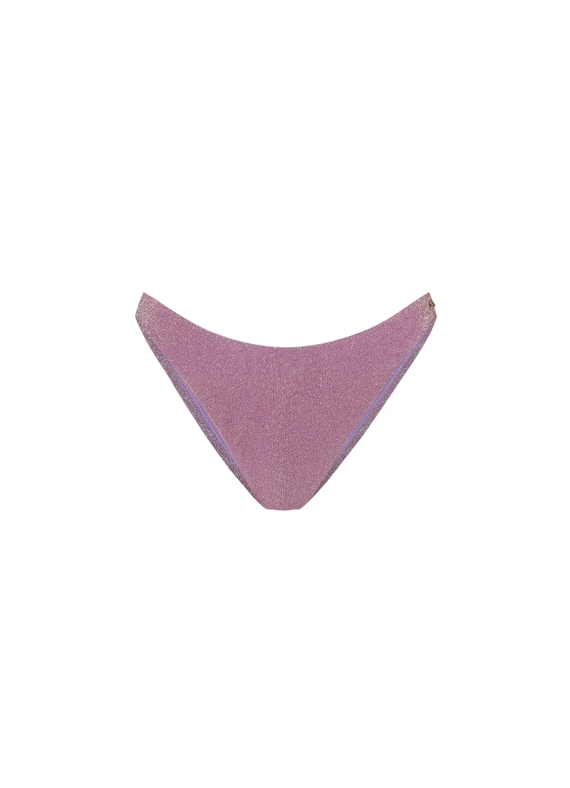 Mauve Glitter high leg bikinibroekje