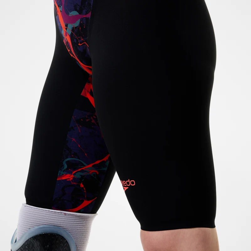 Women's Fastskin LZR Pure Valor 2.0 Printed Openback Kneeskin Black/Red
