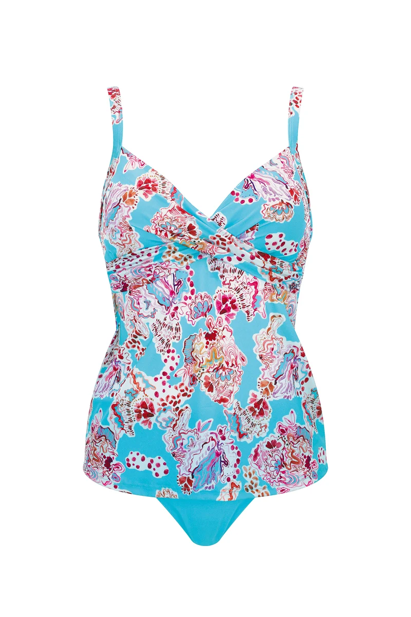 Floral Coral Tankini Set