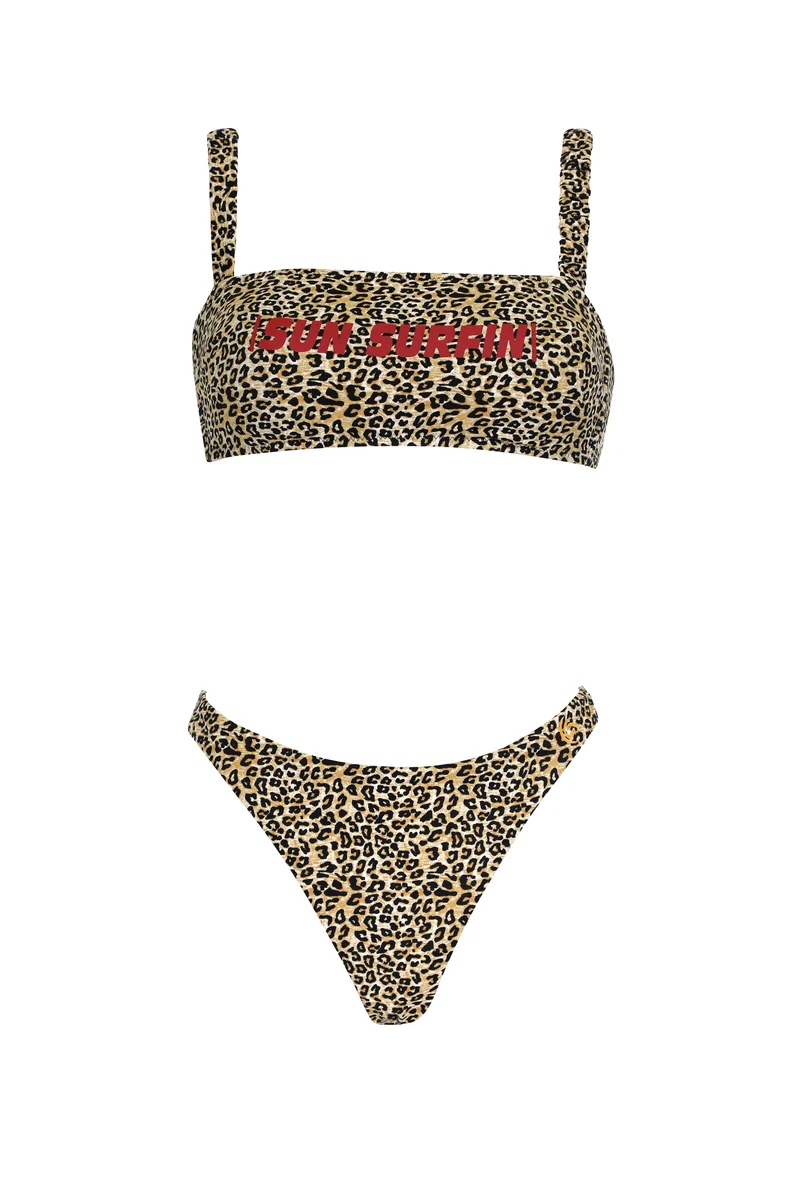 Cheetah Bustier Set