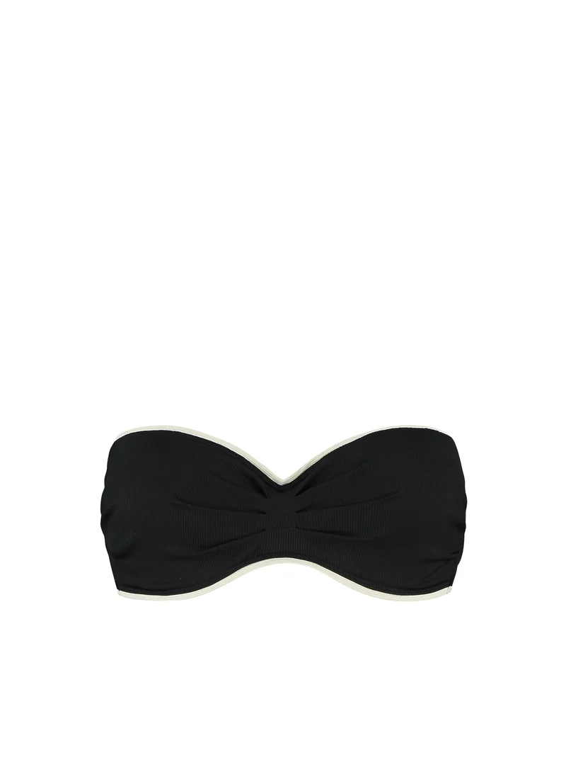 Vanilla & Black bandeau bikinitop