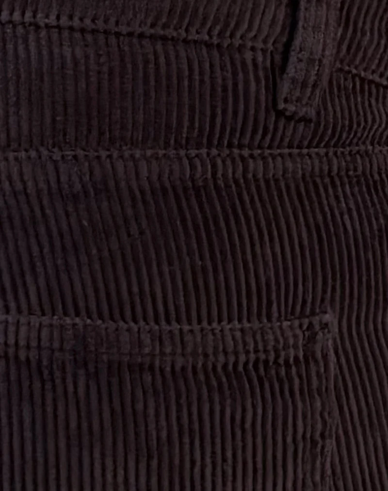 Parallel-Hose mit niedriger Leibhöhe aus Cord in der Farbe „Shale“