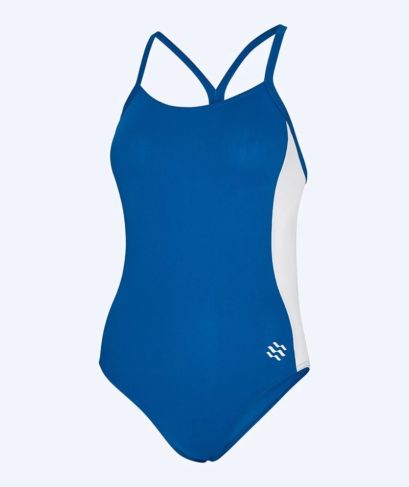 Watery Badeanzug für Damen - Sidestroke Solid - Dunkelblau