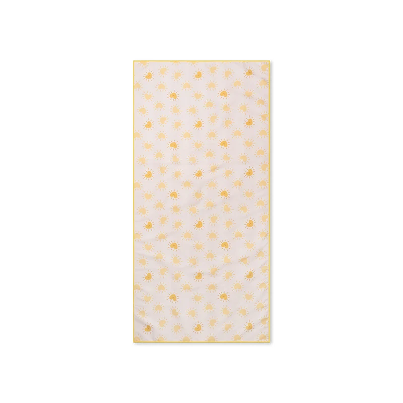 Beach Towel Microfiber - Yellow - Flower Market - 135 x 65 cm