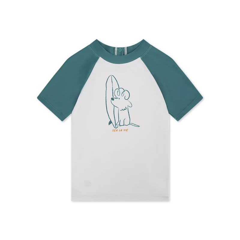 Swimming T-Shirt Short Sleeves - Green - Surfer