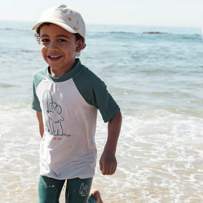 Swimming T-Shirt Short Sleeves - Green - Surfer