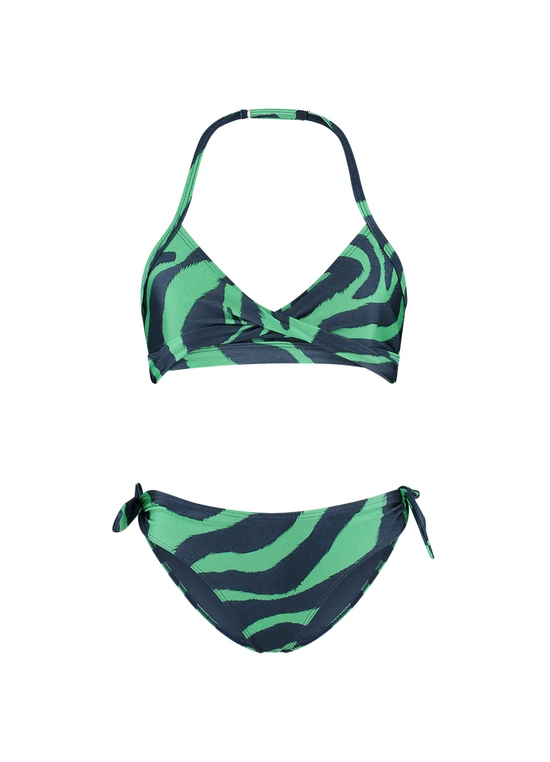 Kids Green Tiger twist bikiniset