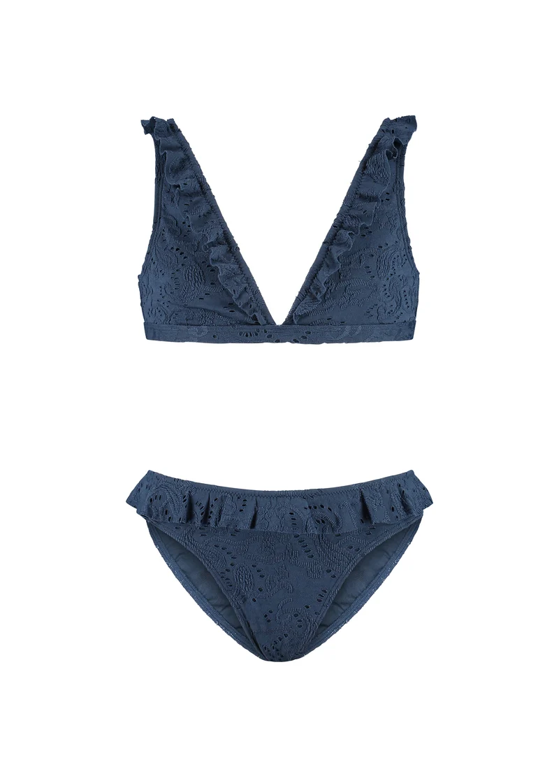 Kids Nightsky Embroidery ruffle bikiniset