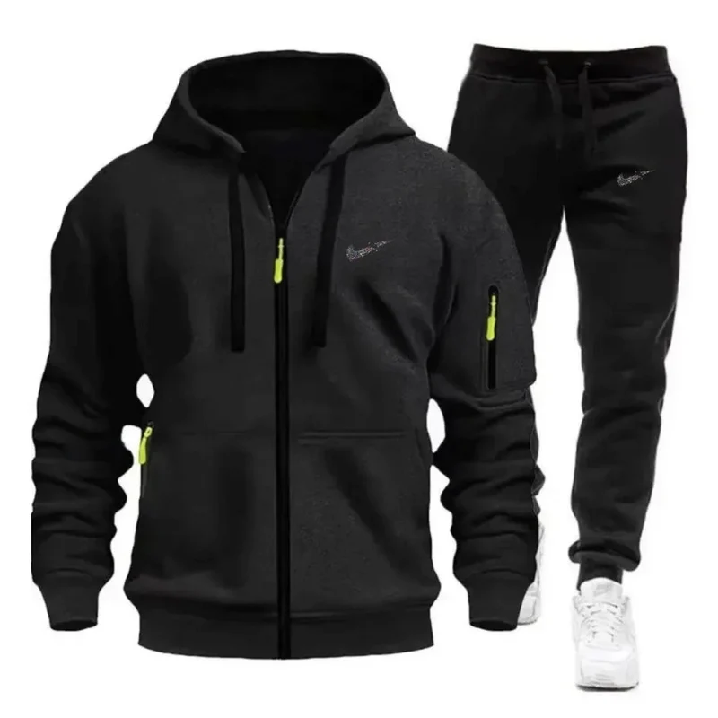 Sportbekleidungsset für Herren: Hoodie und Jogginghose für den Herbst, Unisex-Trainingsanzug