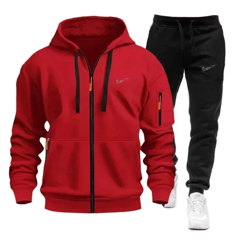 Sportbekleidungsset für Herren: Hoodie und Jogginghose für den Herbst, Unisex-Trainingsanzug