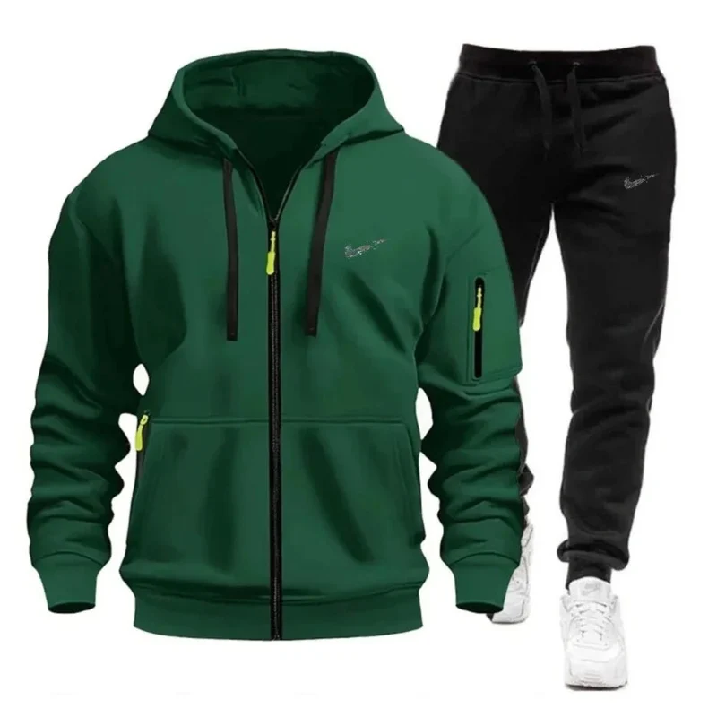 Sportbekleidungsset für Herren: Hoodie und Jogginghose für den Herbst, Unisex-Trainingsanzug