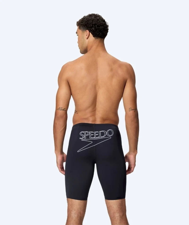 Speedo lange Badehose für Herren - Endurance Logo - Schwarz