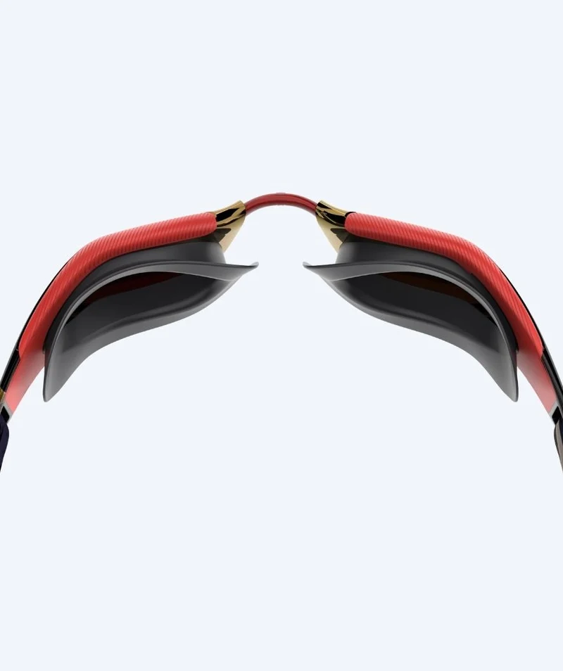 Speedo Elite Schwimmbrillen - Fastskin Hyper Elite Mirror - Schwarz/Rot (Gold Scheiben)