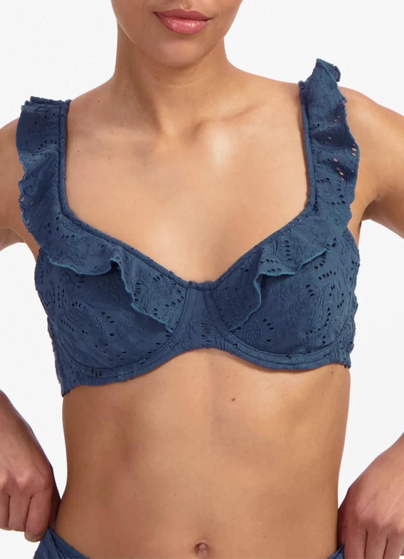 Nightsky Embroidery full cup bikinitop