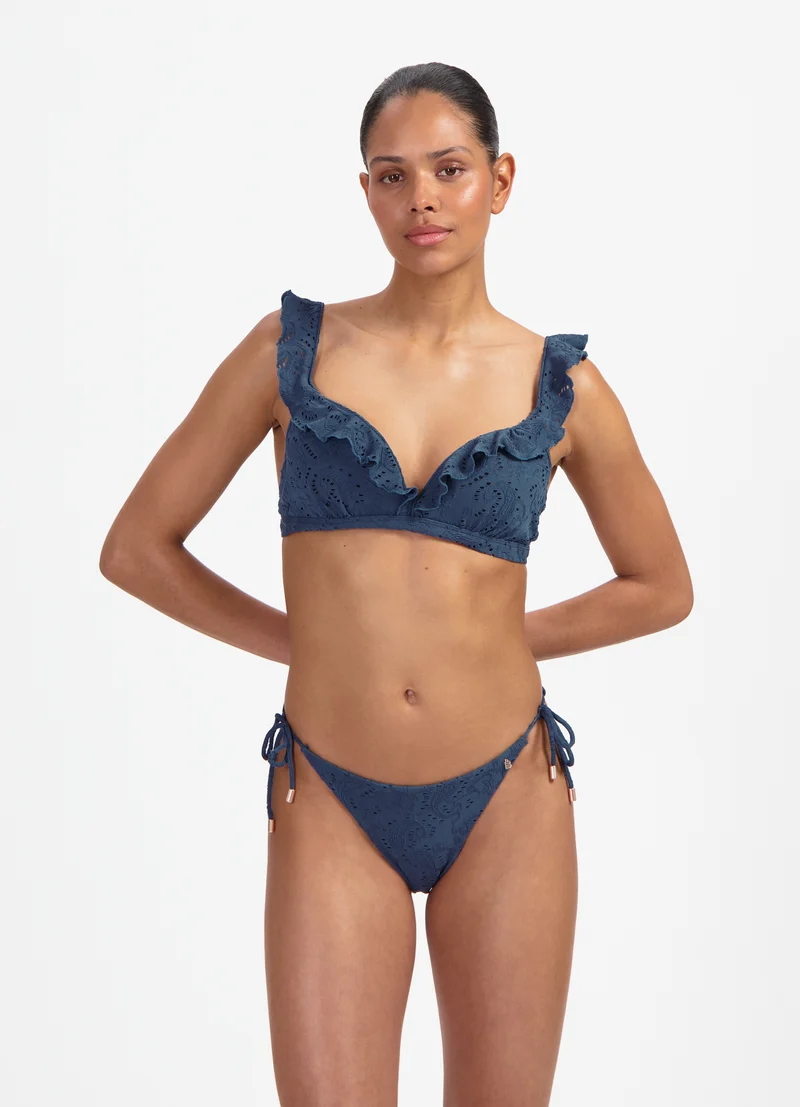 Nightsky Embroidery ruffle bikinitop