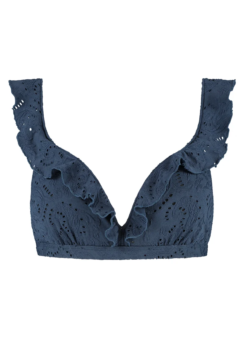 Nightsky Embroidery ruffle bikinitop