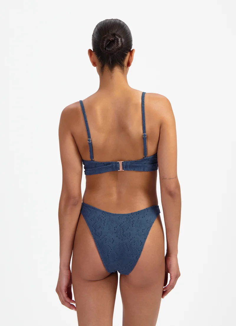 Nightsky Embroidery twist bikinitop
