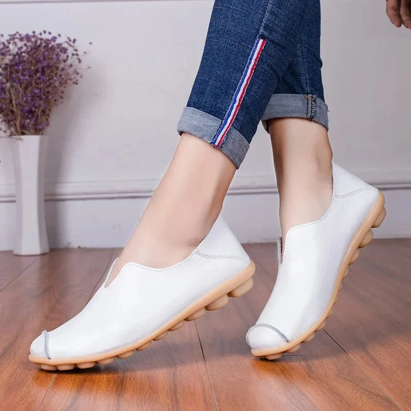 Bunte Lederslipper für Damen – Weiche Slipper aus echtem Leder