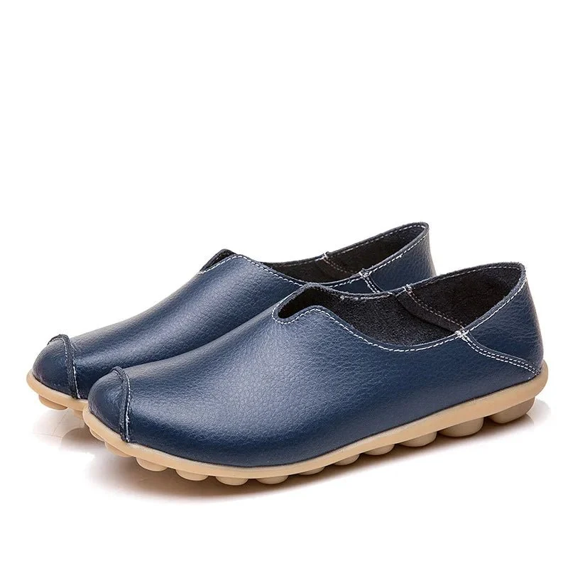 Bunte Lederslipper für Damen – Weiche Slipper aus echtem Leder