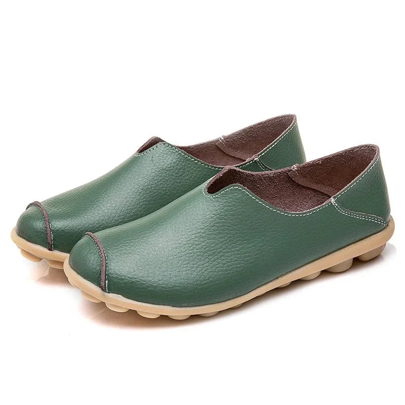 Bunte Lederslipper für Damen – Weiche Slipper aus echtem Leder