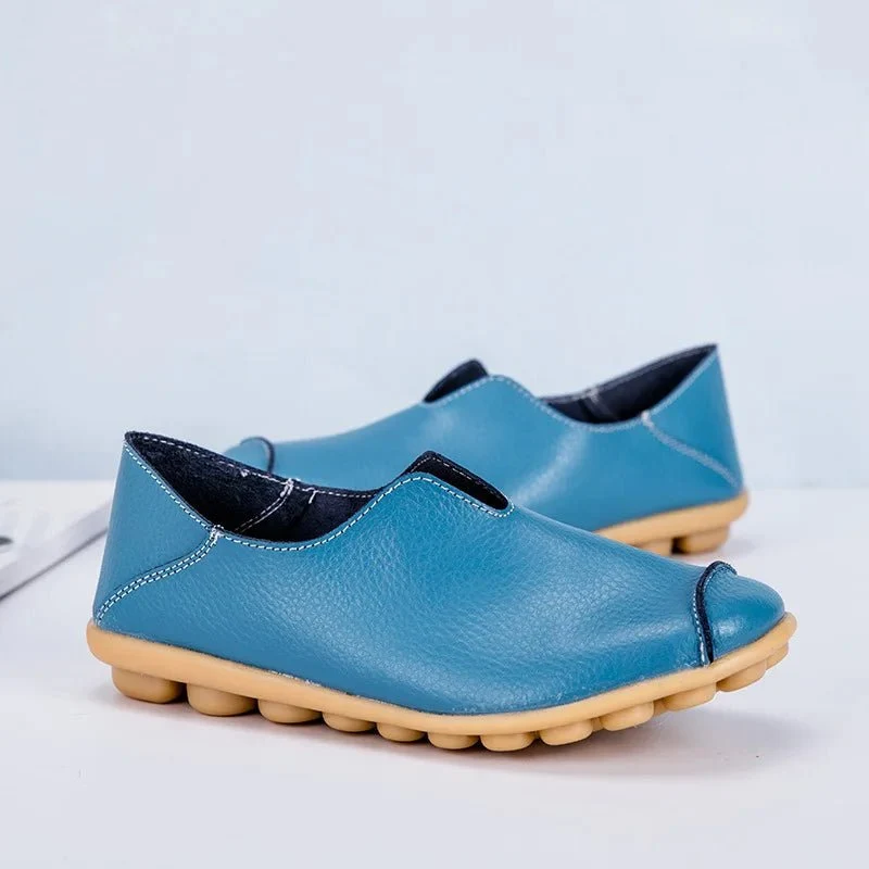 Bunte Lederslipper für Damen – Weiche Slipper aus echtem Leder