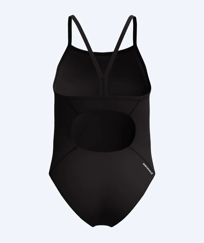 Speedo Badeanzug für Mädchen - Endurance Logo Thinstrap - Schwarz