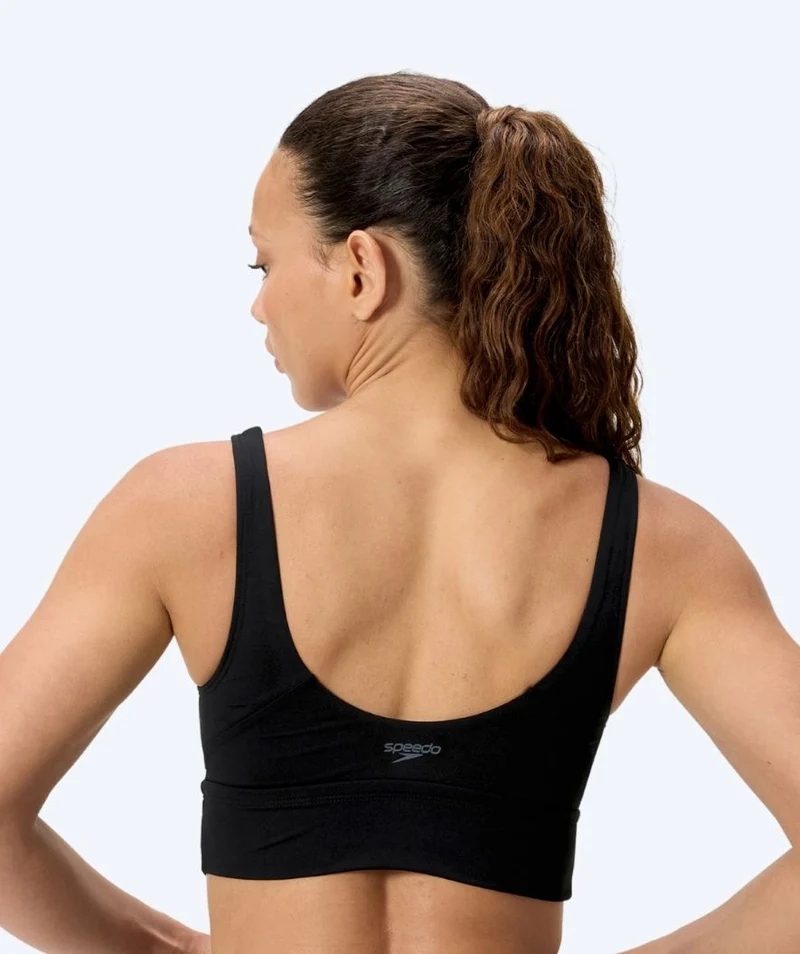 Speedo Bikini Oberteil für Damen - Solid Square Neck - Schwarz