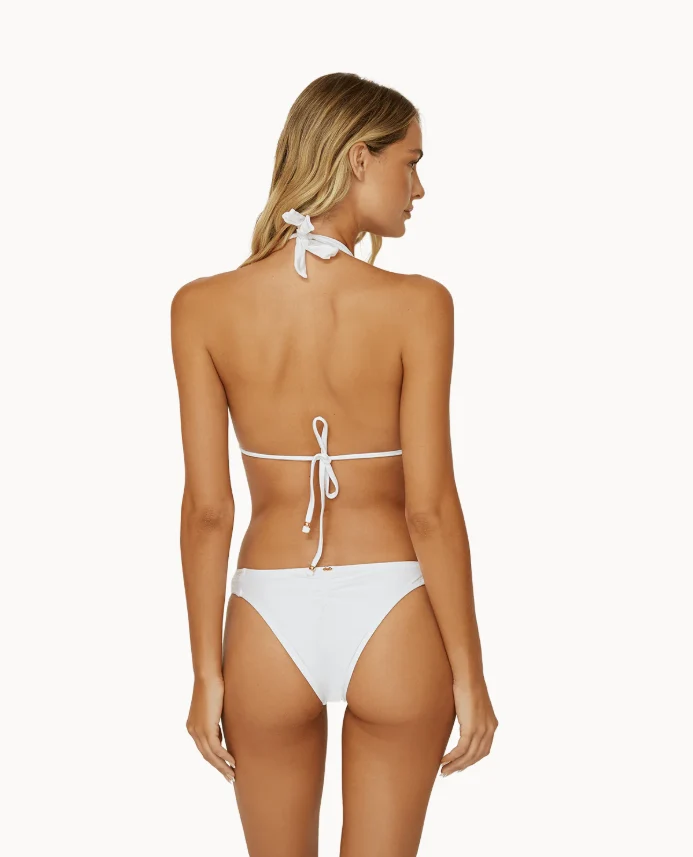 Wit Bikinibroekje Fanned PQ Swim | Bestseller Niet Doorzichtig Heupmodel