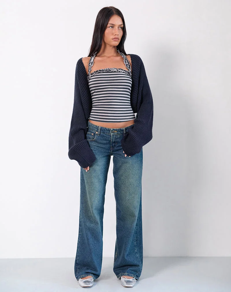 Nuria Shrug in Marineblau