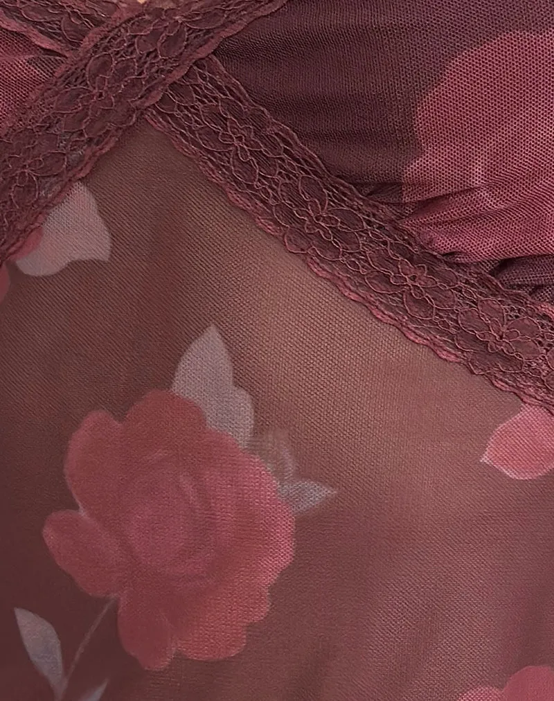 Rasa Cami Top in blühendem Rose Burgundy