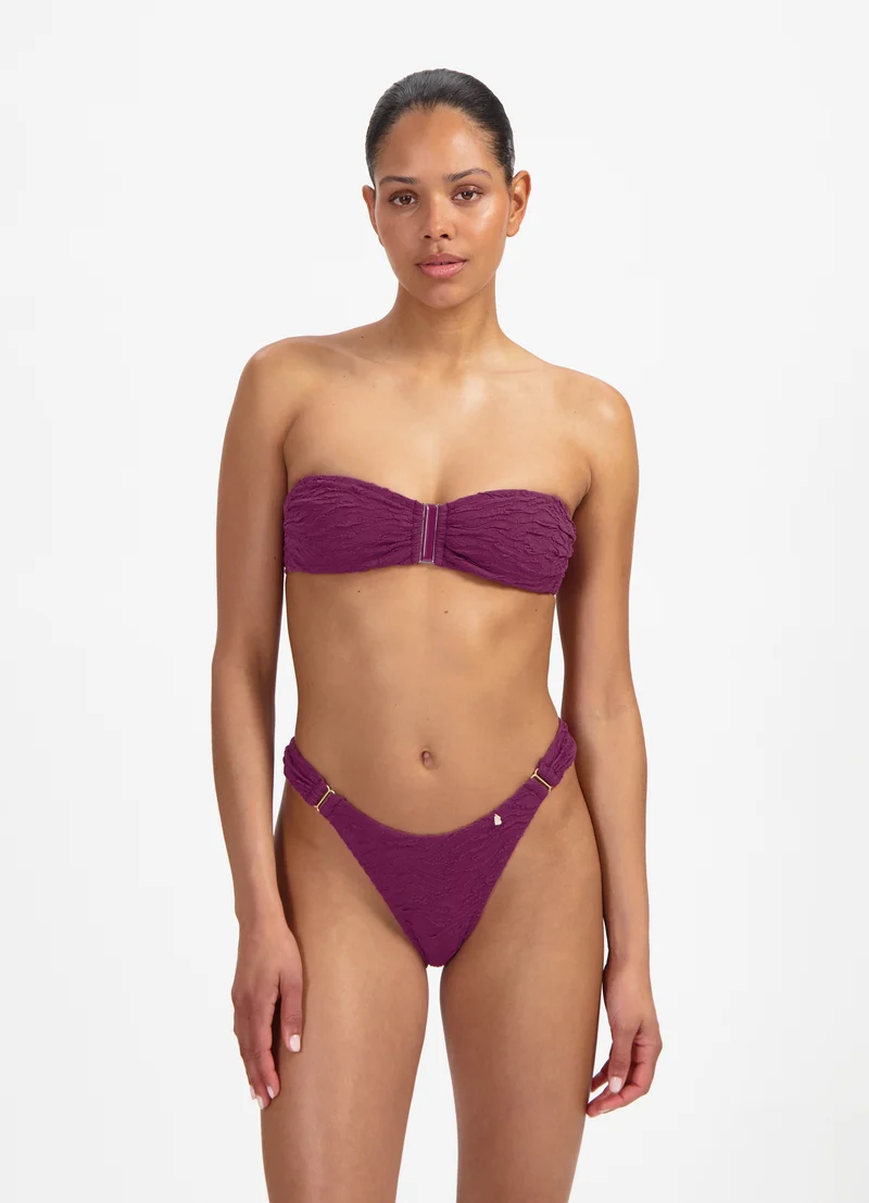 Bright Plum bandeau bikinitop