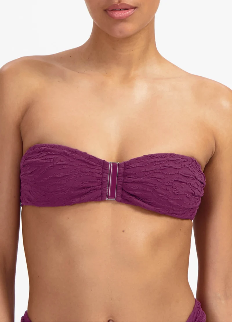 Bright Plum bandeau bikinitop